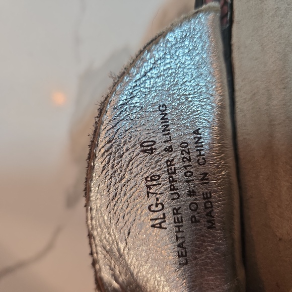 Alegria Patent Leather Animal Print Snakeskin Colorful Slip On Clogs Size 40 - Picture 9 of 9